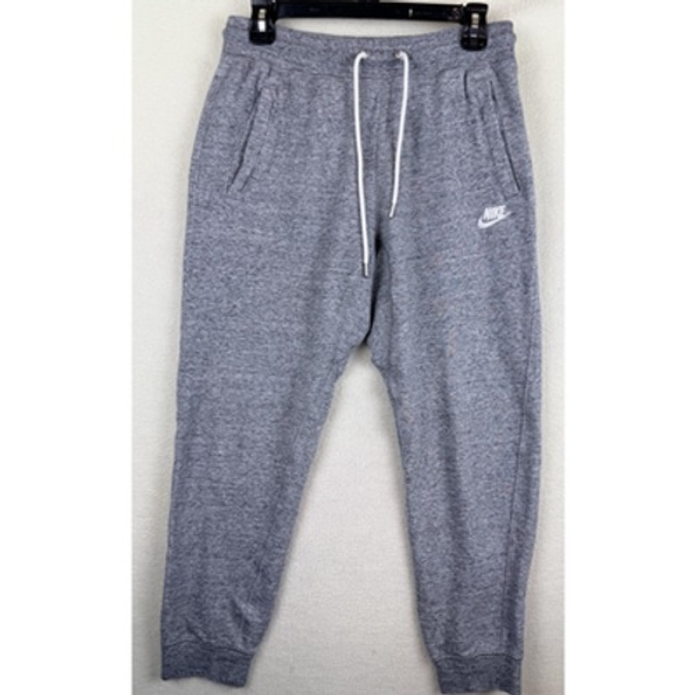 Nike Pants Mens 32 Gray Jogger Sweatpants Elastic Waist Zip Pocket Flecked Knit